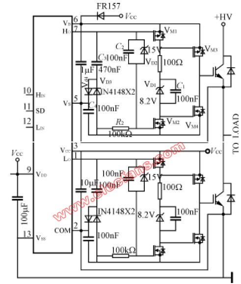 非隔離驅動芯片IR21814S電路設計與集成電路實現(xiàn)要點